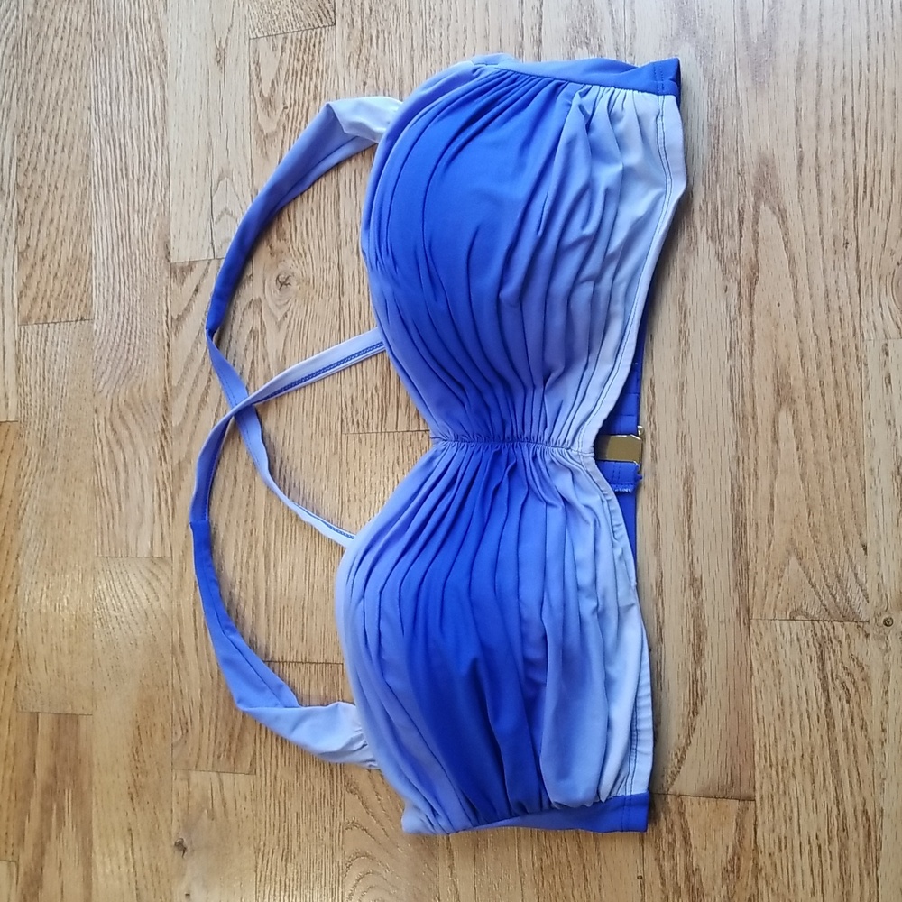 (40D) BLEU Rod Beattie Ombre Ruched Pleated Vacation Mermaidcore Beach Pool